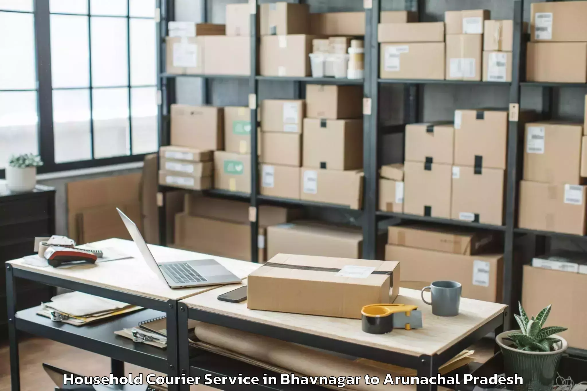 Hassle-Free Bhavnagar to Pumao Household Courier